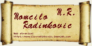 Momčilo Radinković vizit kartica